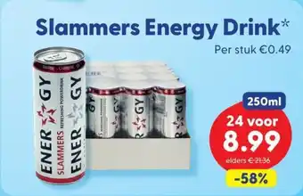 Die Grenze Slammers Energy Drink aanbieding