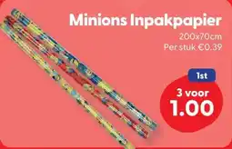 Die Grenze Minions Inpakpapier aanbieding