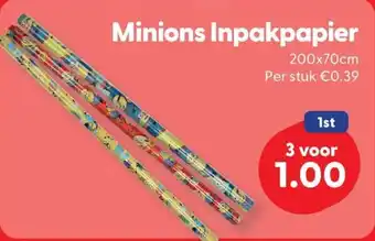 Die Grenze Minions Inpakpapier aanbieding
