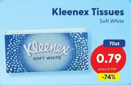 Die Grenze Kleenex Tissues Soft White aanbieding
