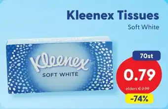 Die Grenze Kleenex Tissues Soft White aanbieding