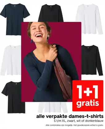 HEMA Alle verpakte dames-t-shirts aanbieding