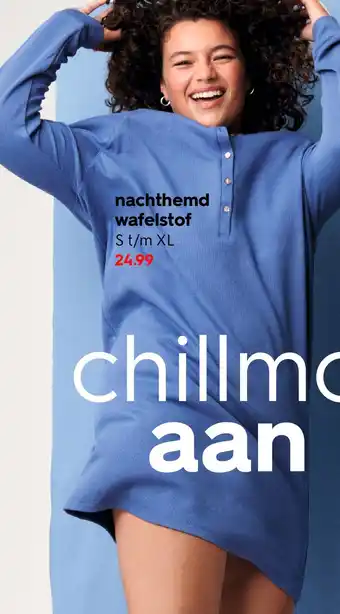 HEMA Nachthemd wafelstof aanbieding
