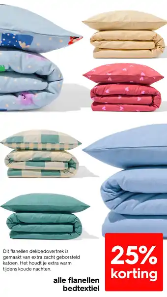 HEMA Alle flanellen bedtextiel aanbieding