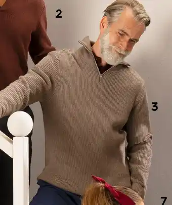 HEMA Merinowollen herentrui met rits aanbieding