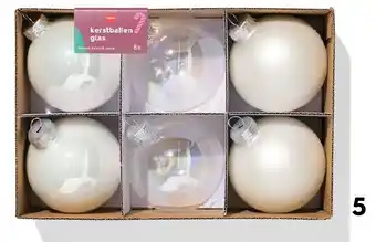 HEMA Glazen kerstballen aanbieding