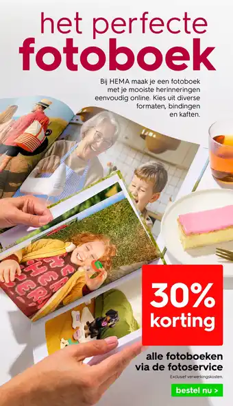 HEMA Alle fotoboeken via de fotoservice aanbieding
