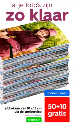 HEMA Afdrukken van 10 x 15 cm via de snelservice aanbieding