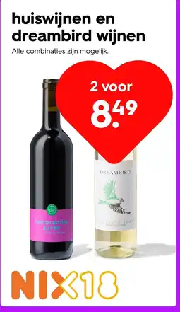 HEMA Huiswijnen en dreambird wijnen aanbieding