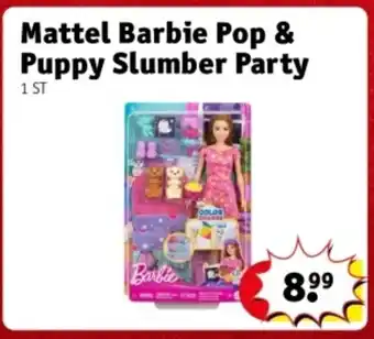 Kruidvat Mattel Barbie Pop & Puppy Slumber Party aanbieding