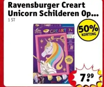 Kruidvat Ravensburger Creart Unicorn Schilderen aanbieding