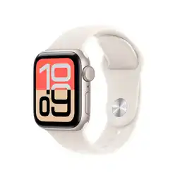 MediaMarkt APPLE Watch SE 3GPS - 40mmStarlight Aluminium Case - Starlight Sport Band - M/L Smartwatch Starlight aanbieding