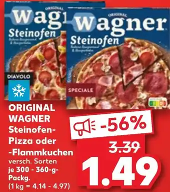 Kaufland DE Original wagner Steinofen Pizza oder Flammkuchen aanbieding