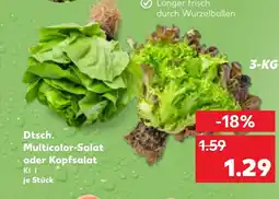 Kaufland DE Dtsch. Multicolor Salat oder Kopfsalat aanbieding