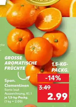 Kaufland DE Span. Clementinen aanbieding