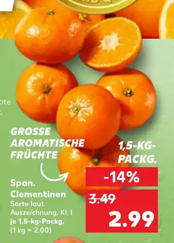 Kaufland DE Span. Clementinen aanbieding