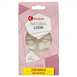 Kruidvat Kruidvat Salon Nails Natural Look Oval Kunstnagels aanbieding
