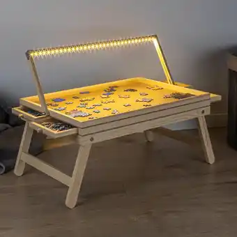 Action Puzzeltafel met ledverlichting aanbieding