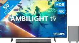 Coolblue Philips Ambilight 50 PUS8000 4K (2025) + Philips TAB6100 aanbieding
