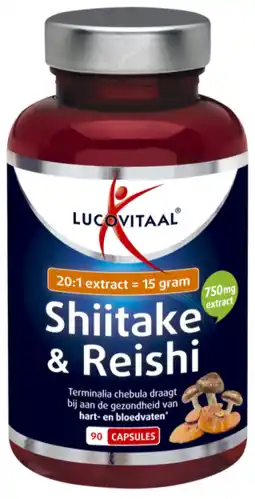 De Online Drogist Lucovitaal Shiitake & Reishi Capsules aanbieding