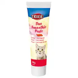 Zooplus Voordeelpakket: 6x100g Trixie Duo Smoothie Paste Energy + Anti-Haarbal kattensnack aanbieding