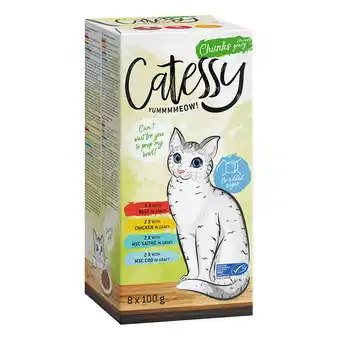 Zooplus Mixpak Catessy Kuipjes 8 x 100 g Kattenvoer - Hapjes in Saus Mix aanbieding