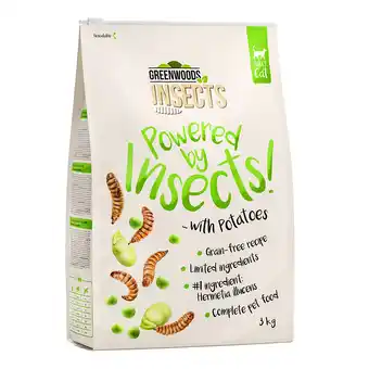 Zooplus Greenwoods Insects Insecten met aardappelen, erwten en favabonen 3 kg aanbieding