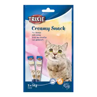 Zooplus Voordeelpakket: 30x14g Trixie Creamy Snack met garnalen kattensnacks aanbieding