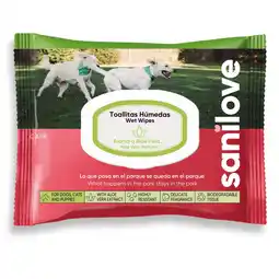 Zooplus 3 + 1 gratis! SaniLove Aloe Vera wipes aanbieding