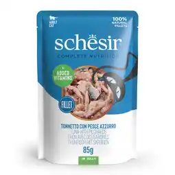 Zooplus 6x85g Tonijn met sardines Schesir Complete Nutrition in gelei natvoer voor katten aanbieding