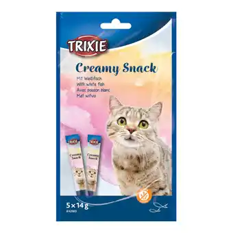 Zooplus Voordeelpakket: 15x14g Trixie Creamy Snack met witte vis kattensnacks aanbieding