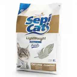 Zooplus 15% Korting! Sepicat LightWeight kattenbakvulling 8 L / 10 L of 15 L aanbieding