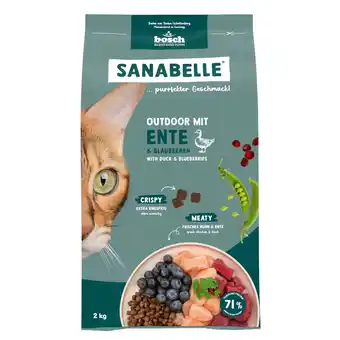 Zooplus Sanabelle Outdoor met Eend Kattenvoer - 2 kg aanbieding