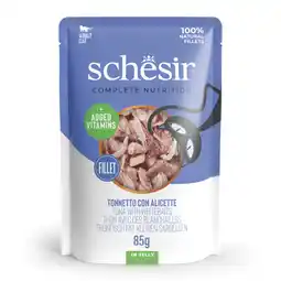Zooplus 6x85g Tonijn met witte vis Schesir Complete voeding in gelei natvoer voor katten aanbieding