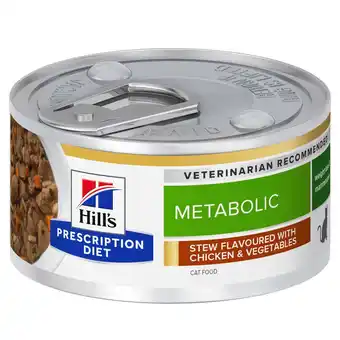 Zooplus 48 + 24 Gratis! Hill's Prescription Diet natvoer voor katten 72 x 82g - Metabolic Ragout met kip aanbieding