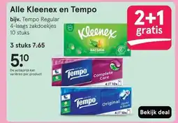 Etos Alle Kleenex en Tempo aanbieding