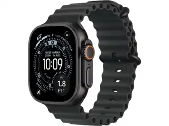 MediaMarkt Apple Watch Ultra 3gps + Cellular- 49mmblack Titanium Case - Black Ocean Band Smartwatch aanbieding