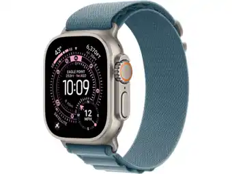 MediaMarkt Apple Watch Ultra 3gps + Cellular- 49mmnatural Titanium Case - Light Blue Alpine Loop Large Smart aanbieding
