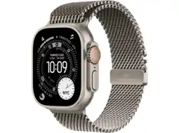 MediaMarkt Apple Watch Ultra 3gps + Cellular- 49mmnatural Titanium Case - Natural Milanese Loop Large Smartw aanbieding
