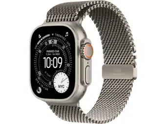 MediaMarkt Apple Watch Ultra 3gps + Cellular- 49mmnatural Titanium Case - Natural Milanese Loop Large Smartw aanbieding