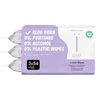 Kruidvat Naïf Lotion Babydoekjes aanbieding