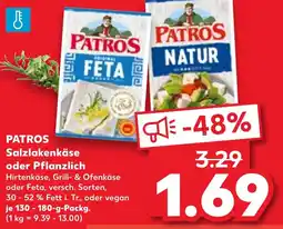 Kaufland DE Patros Salzlakenkäse oder Pflanzlich aanbieding