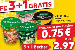 Kaufland DE Knorr Snack-Becher aanbieding