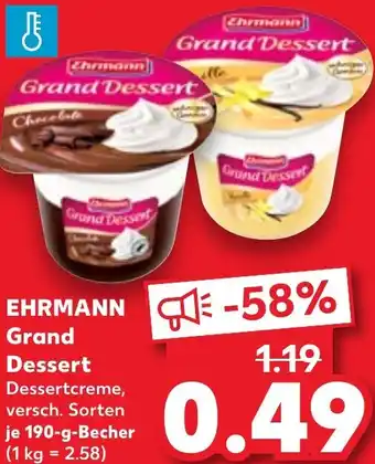 Kaufland DE Ehrmann Grand Dessert aanbieding