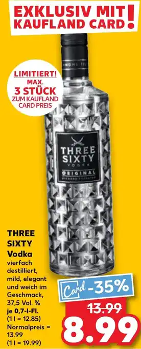 Kaufland DE Three Sixty Vodka aanbieding