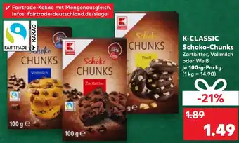 Kaufland DE K-CLASSIC Schoko-Chunks aanbieding