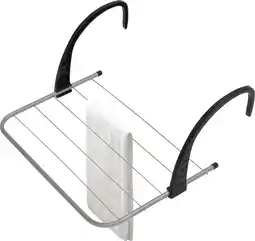 Bol.com Niceey Droogrek Hangend - Wanddroogrek - Droogrek voor Deur - Wasrek Ophangbaar - 3m - Grijs aanbieding