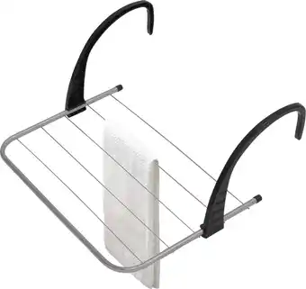 Bol.com Niceey Droogrek Hangend - Wanddroogrek - Droogrek voor Deur - Wasrek Ophangbaar - 3m - Grijs aanbieding