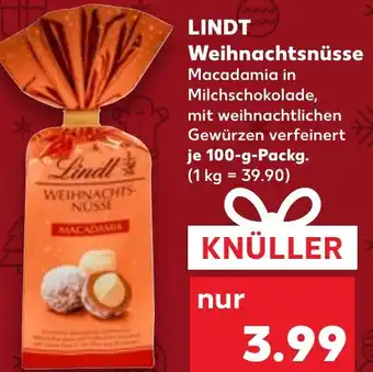 Kaufland DE LINDT Weihnachtsnüsse aanbieding