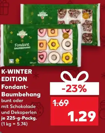 Kaufland DE K-WINTER EDITION Fondant Baumbehang aanbieding